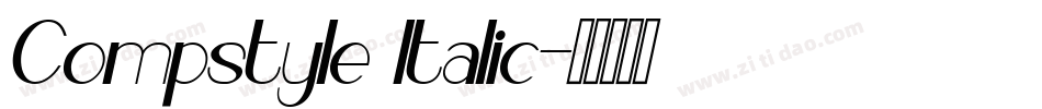Compstyle Italic字体转换
